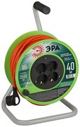 ЭРА Удлинитель силовой RP-4e-3x1.5-40m на пластиковой катушке c заземлением 4 розетки 40м ПВС 3х1,5мм2 Б0056103