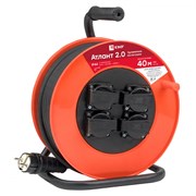 EKF PROxima Удлинитель на катушке "Атлант 2.0" 4 гнезда 40м с заземлением ПВС 3*1,5 16А/3,5кВт IP44 UKA02-16-315-4-40-IP44