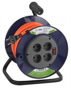 ЭРА RPx-4s-2x1.0-40m Удлинитель силовой на пластиковой катушке б/з 4 гн 40м ПВС 2х1 Б0043051