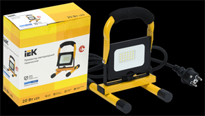 IEK Прожектор LED СДО 06-20П переносной 6500К IP65 черный LPDO603-020-65-K02