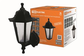 TDM Светильник садово-парковый НБУ 06-60-001 шестигранник, настенный, пластик, расс.пластик, черный SQ0330-0761