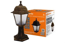 TDM Светильник садово-парковый НТУ 04-60-001 четырехгранник, стойка, пластик, расс.пластик, бронза SQ0330-0775