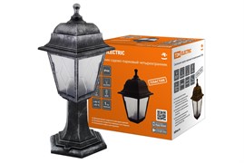 TDM Светильник садово-парковый НТУ 04-60-001 четырехгранник, стойка, пластик, расс.пластик, серебро SQ0330-0795