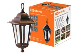 TDM Светильник 6100-15 садово-парковый шестигранник, 100Вт, подвес, бронза SQ0330-0020