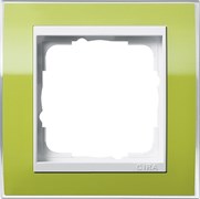 Рамка 1-пост, Gira Event Clear для центральных вставок белого цвета зеленый