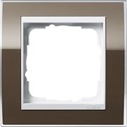 Рамка 1-пост, Gira Event Clear для центральных вставок белого цвета коричневый