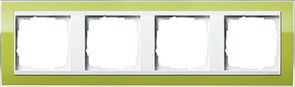 Рамка 4-пост, Gira Event Clear для центральных вставок белого цвета зеленый