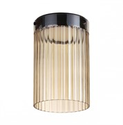 Odeon Light 5047/15LC L-VISION ODL24 303 черный/светл.янтарный/металл/стекло Потолочный светильник LED 15W 4000К 1676Лм PILLARI 5047/15LC