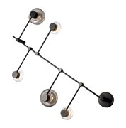 ST LUCE  SL6005.401.05 Светильник настенно-потолочный Черный/Дымчатый, Прозрачный LED 5*3W SL6005.401.05