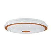 Eglo 900598 Настенно-потолочный светильник LANCIANO 1, LED 24W, 1900lm, H75, ?400, сталь, дерево, белый, коричневый/пластик с эффектом кристаллов, бел 900598