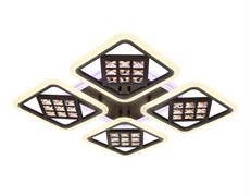 Ambrella Потолочный светодиодный светильник с пультом FA287/4 CF/TI кофе/янтарь 116W 750*750*80 (ПДУ РАДИО 2.4G) FA287