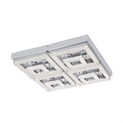 Eglo Светильник LED потолочный FRADELO, 48W(LED), 520х520, сталь, хром/пластик с кристал., хром, прозрач. 95661
