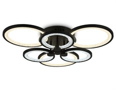 Ambrella Светильник потолочный светодиодный с пультом FA4092/3+3 BK черный 100W 3000K+6400K/4200K/6400K+3000K 620*570*120 (ПДУ ИК) FA4092