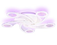 Ambrella Светильник потолочный светодиодный с пультом FA4476/5 WH белый 98W 3000K+BL/4200K+PU/3000K+6400K D620*75 (ПДУ ИК) FA4476