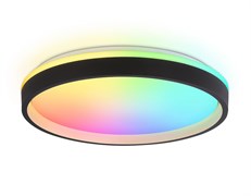 Ambrella Потолочный светодиодный светильник с пультом FZ610 BK/GD черный/золото IP20 66W 3000K-6500K+RGB D490*85 (ПДУ ИК) FZ610