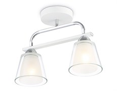Ambrella Светильник потолочный TR303229/2 WH/CH/CL/FR белый/хром/прозрачный/белый матовый E27*2 max 60W 340*120*250 TR303229