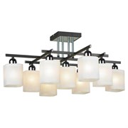 Lussole PROMO 2 Металл Хром / венге Стекло Люстра E14 40W LSL-9007-09