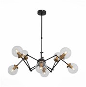 ST LUCE SL234.402.08 Люстра потолочная  Черный, Золото/Прозрачный E27 8*40W (из 2-х коробок) SL234.402.08