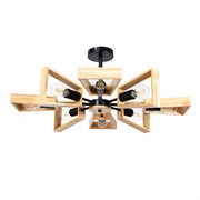 Arte Lamp A8030PL-8BK BRUSSELS Люстра потолочная дерево/черный металл A8030PL-8BK