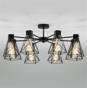 Eurosvet Потолочная люстра в стиле лофт 70107/8 черный a044748