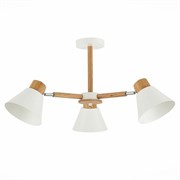 Evoluce SLE103702-03 люстра потолочная светлое дерево, белый / белый E27 3*60W SLE103702-03