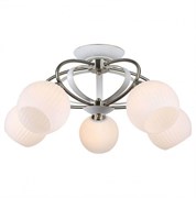 Lussole LGO Металл Бронзовый / белый Стекло Люстра E27 60W LSP-0166