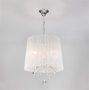 Eurosvet Подвесная люстра с абажуром 2045/5 хром/белый 00000046742