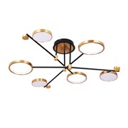 Arte Lamp A1364PL-6PB HOLLY Люстра потолочная, черный/медь/белый пластик A1364PL-6PB