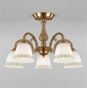 Eurosvet Классическая люстра со стеклянными плафонами 60107/5 античная бронза a045764