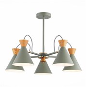 Evoluce SLE125112-05 люстра потолочная серый, золотой / серый, тёмное дерево E14 5*40W SLE125112-05