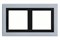 Рамка двойная для горизонтального/вертикального монтажа Jung LS design Алюминий ALD2982 - фото 10239