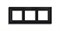 Рамка тройная для горизонтального/вертикального монтажа Jung LS design Черный глянцевый LSD983SW - фото 10251