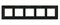 Рамка пятерная для горизонтального/вертикального монтажа  Jung LS design Черный глянцевый LSD985SW - фото 10253