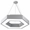 ЭРА Светильник светодиодный Geometria Hexagon SPO-123-W-40K-045 45Вт 4000К 2500Лм IP40 600*600*80 белый подвесной Б0050554 - фото 102789