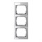 Рамка тройная  для вертикального монтажа Jung SL 500  Серебро sl583si - фото 11203