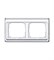 Рамка двойная для горизонтального монтажа Jung SL 500  Белый sl5820ww - фото 11209