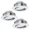 Eglo 95852 Комплект светодиод. встраив. светильников PINEDA регулир., 3х6W(LED), ?84, пластик, хром 95852 - фото 115750 Eglo 95852 Комплект светодиод. встраив. светильников PINEDA регулир., 3х6W(LED), ?84, пластик, хром 95852 - фото 115750
