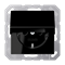 A 500 Черная Розетка с/з с крышкой A1520KLSW - фото 22307