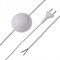 Zamel Шнур плоский 2х0,75мм2 с ножным выключателем и вилкой; серебряный; 3,5 метра - фото 24498