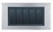 Simon 82 Centr. Нержавеющая сталь/Графит (металл.им) Рамка с суппортом на 8 узких модулей - фото 24805