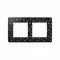 Simon 82 Detail Черный в белую звёздочку, основание белое Рамка 2-ая - фото 24852