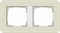 Gira серия E3 Песочный/белый глянцевый Рамка 2-ая - фото 26389