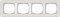 Gira серия E3 Светло-серый/белый глянцевый Рамка 4-ая - фото 26400
