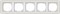 Gira серия E3 Светло-серый/белый глянцевый Рамка 5-ая - фото 26401