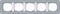 Gira серия E3 Серо-голубой/белый глянцевый Рамка 5-ая - фото 26421