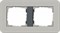 Gira серия E3 Серый/антрацит Рамка 2-ая - фото 26433