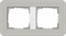 Gira серия E3 Серый/белый глянцевый Рамка 2-ая - фото 26438