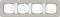 Gira серия E3 Серый/белый глянцевый Рамка 4-ая - фото 26440