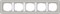 Gira серия E3 Серый/белый глянцевый Рамка 5-ая - фото 26441