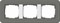 Gira серия E3 Темно-серый/белый глянцевый Рамка 3-ая - фото 26449